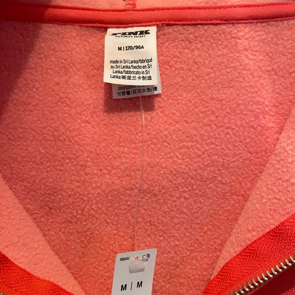 PINK Victoria's Secret Coral Zip-Up Hoodie - Picture 3 of 16